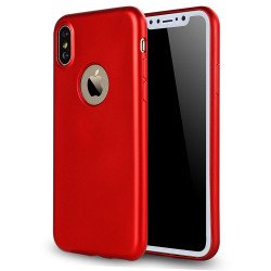 iPhone X (Ten) Soft Slim Flexible Case (Red)